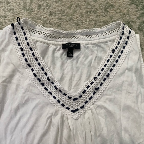 Talbots white tank top blouse - Picture 3 of 7